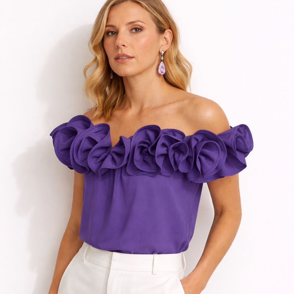 Off The Shoulder Ruffle Top The Mylyta